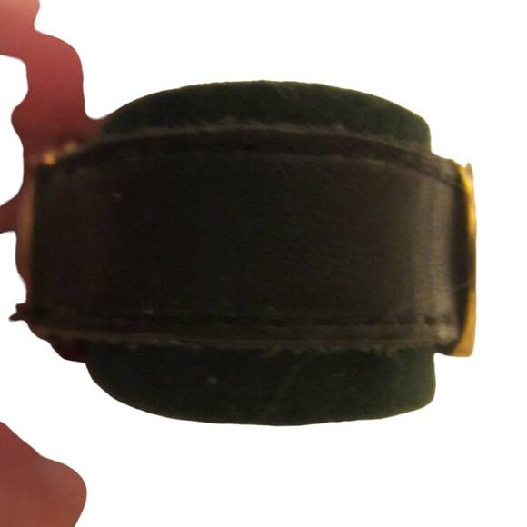 Vintage Disney Mickey Mouse Quartz Wrist Watch Black Leather Band Collectible - Picture 5 of 14